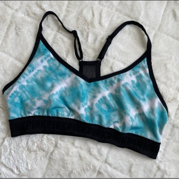 Victoria's Secret PINK | Ultimate Tie Dye Mesh Racerback Sports Bra | Size Large - Picture 2 of 7